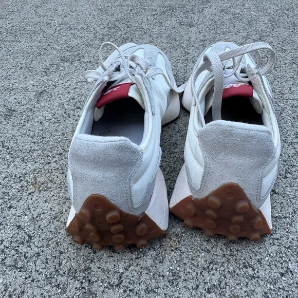 New Balance White & Red Retro-Style Runner Sneakers - Picture 4 of 5